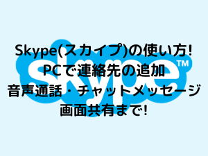 Skype スカイプ の使い方 Pcで連絡先の追加 音声通話 チャットメッセージ 画面共有まで Netbusiness Labo